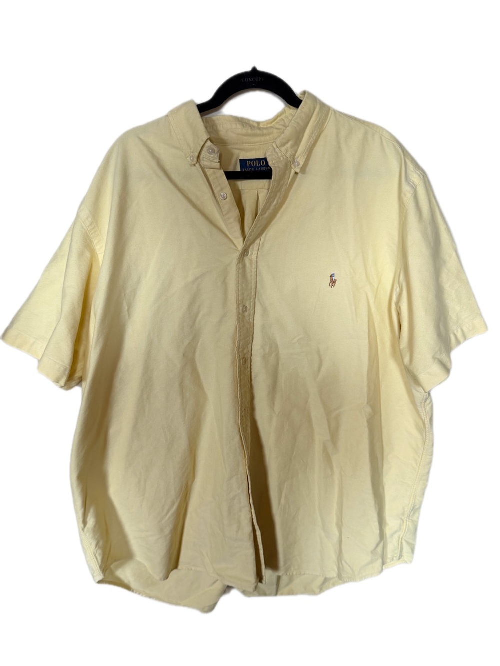 Polo button down collared t shirt yellow 2XL